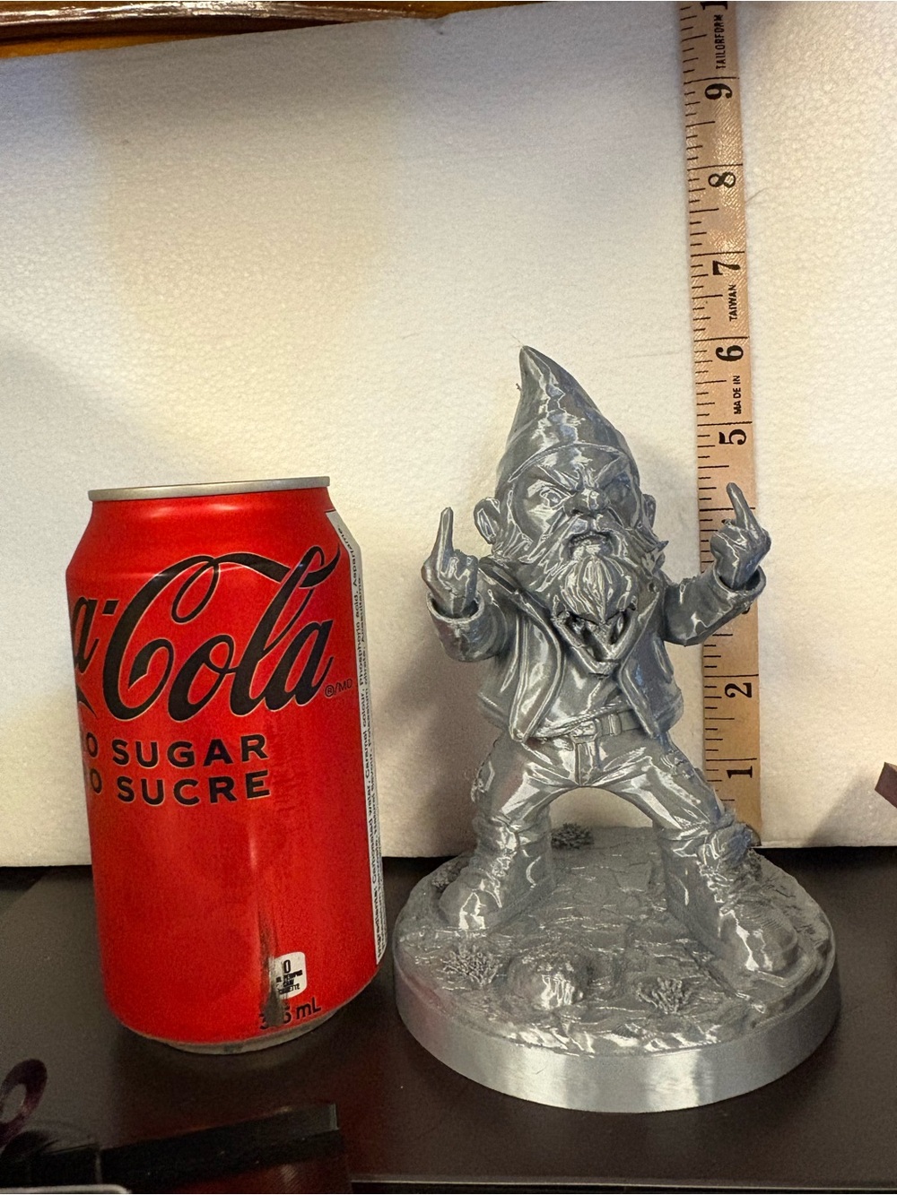 Silver Flipping Gnome Garden Statue - Decorative Home Art